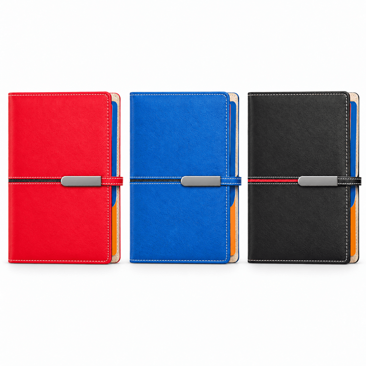Plaka Tokalı Hesap Makineli Organizer Ajanda 18 x 23 cm – Kırmızı