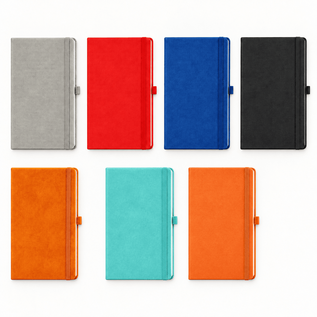 Kareli Lastikli Suni Deri Defter 16 x 24 cm – Turkuaz