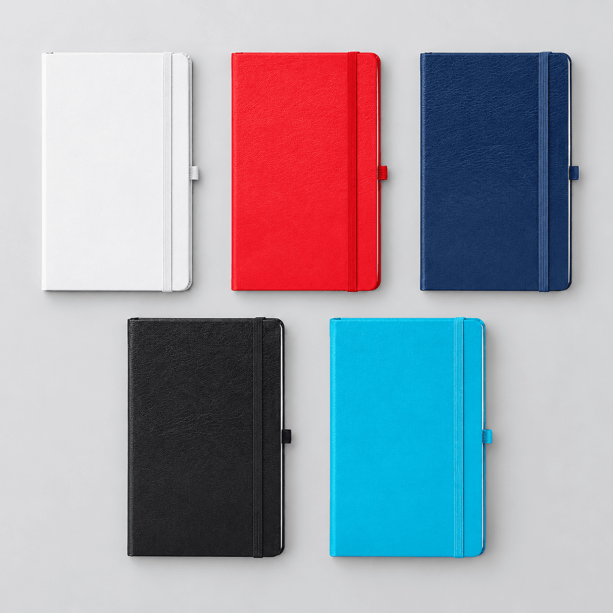 Lastikli Cilt Bezi Kapaklı Defter 13 x 21 cm 224 Sayfa – Kırmızı-112-Yaprak