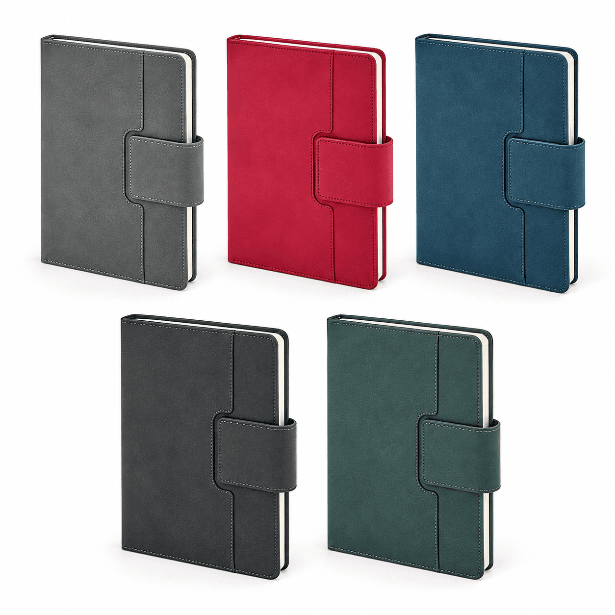 Kayış Kapamalı Suni Deri Defter 15 x 21 cm 232 Sayfa – Yeşil