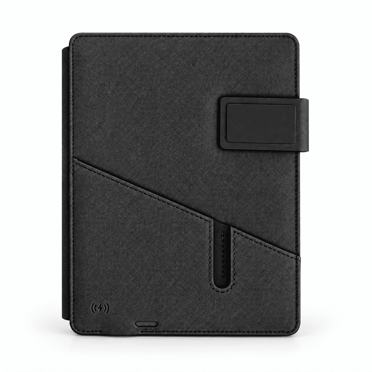 USB Bellekli Suni Deri Powerbank Organizer 8.000 mAh – Siyah