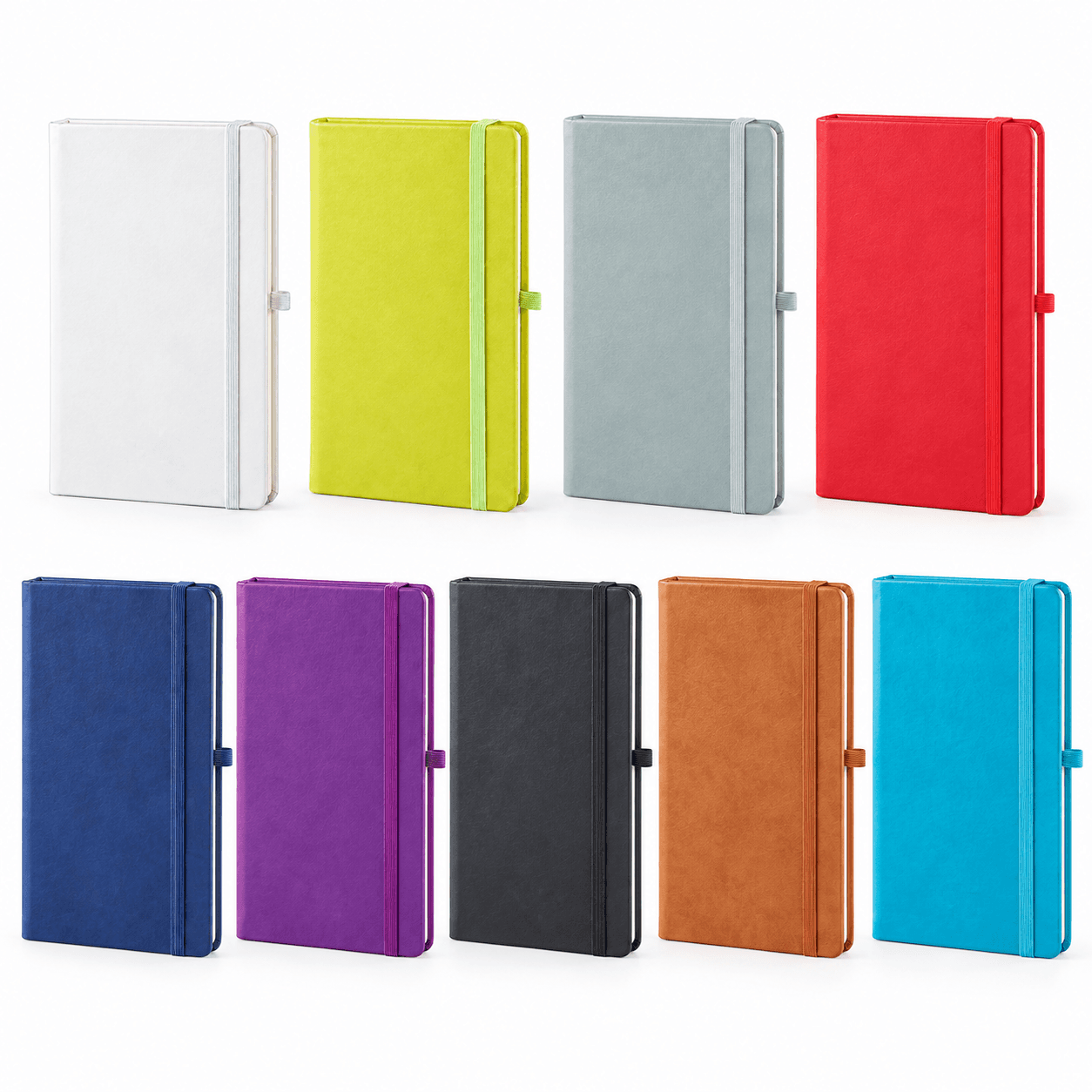 Lastikli Suni Deri Defter 13 x 21 cm 224 Sayfa 70 g – F.Yeşili