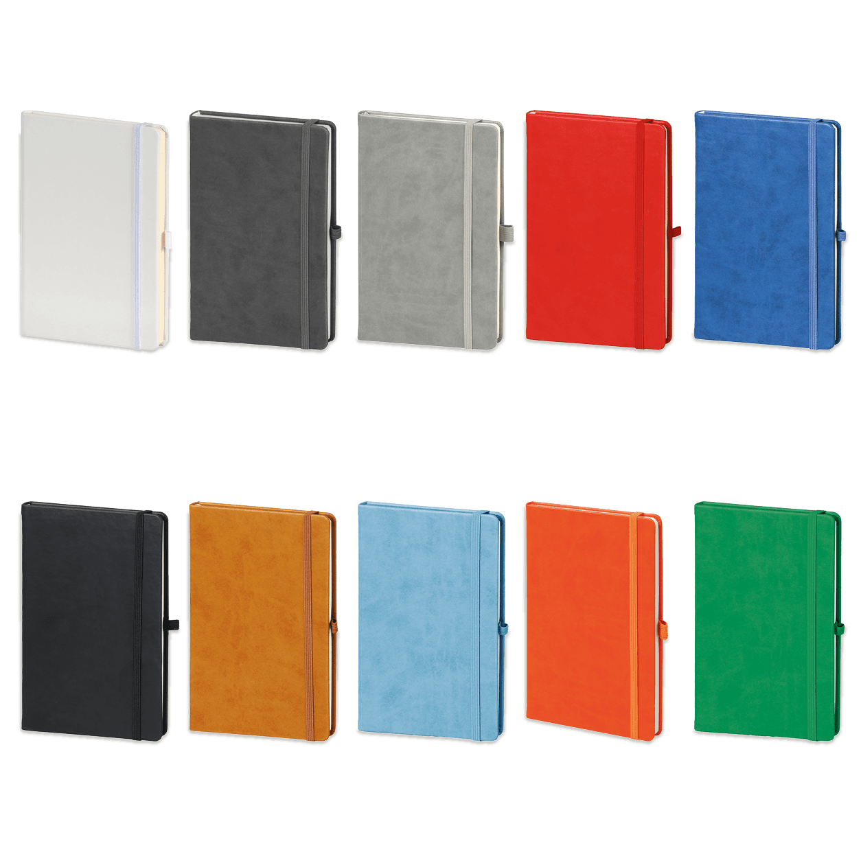 Lastikli Suni Deri Defter 13 x 21 cm 224 Sayfa 70 g – Kırmızı