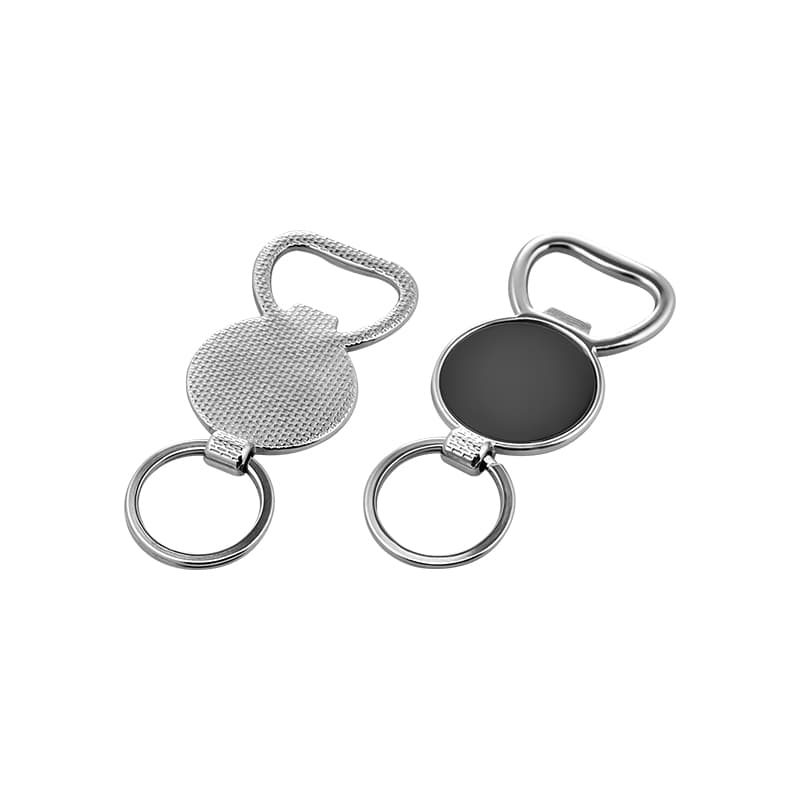 Krom Tek Taraflı Metal Anahtarlık – Krom
