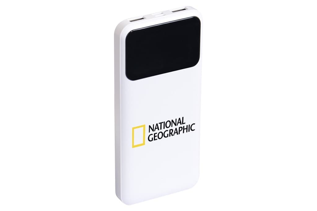 10.000 mAh Dijital Göstergeli Çift Çıkışlı Powerbank – Beyaz