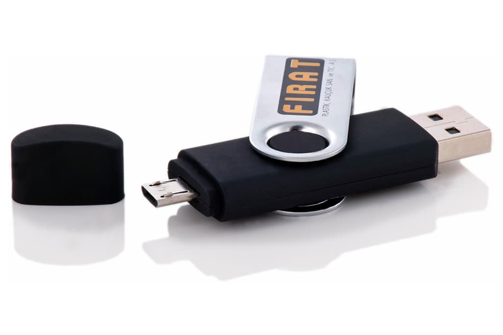 Döner Kapaklı OTG USB Flash Bellek