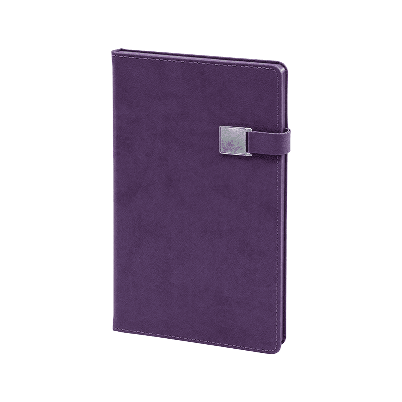 Gri 15 x 21 Termo Deri Defter – Mor