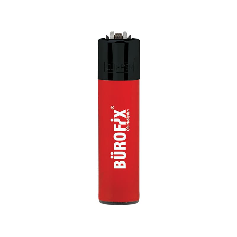 Beyaz Clipper Pocket Siboplu Çakmak – Kırmızı