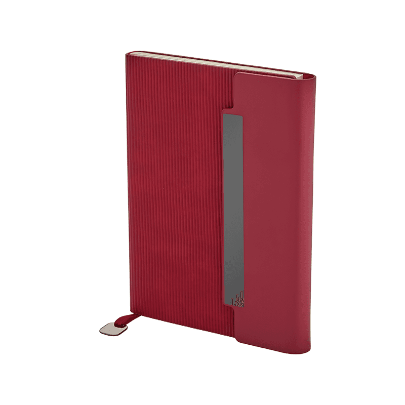 Gri 15 x 21 Termo Deri Defter – Kırmızı