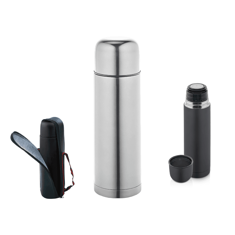 Çantalı Paslanmaz Çelik Termos 500 ml – Krom