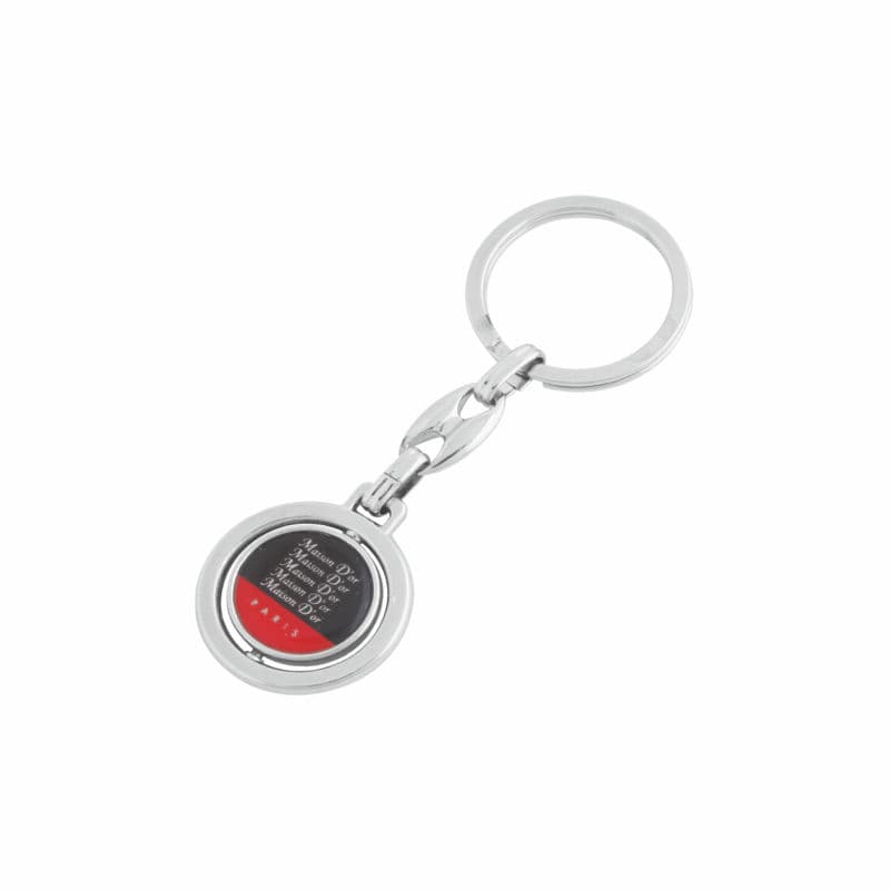 Krom Çift Taraflı Metal Anahtarlık – Krom