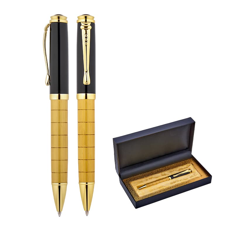Gold Metal Tükenmez Kalem Seti – Gold