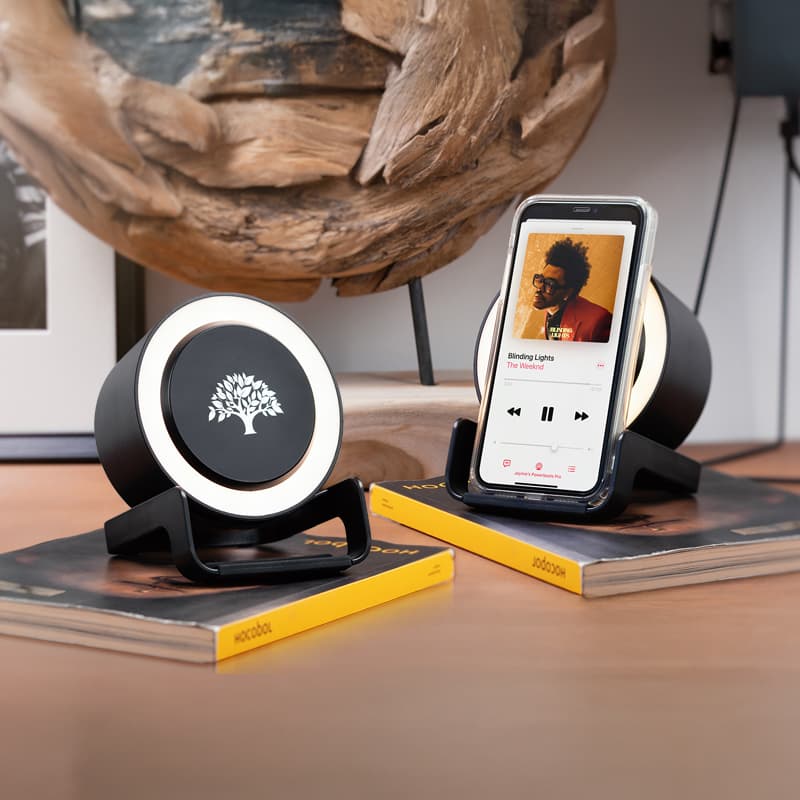 Siyah Wireless Şarj & Hoparlör – Siyah