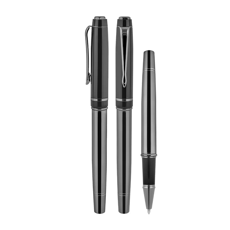 Füme-Siyah Metal Roller Kalem – Füme-Siyah