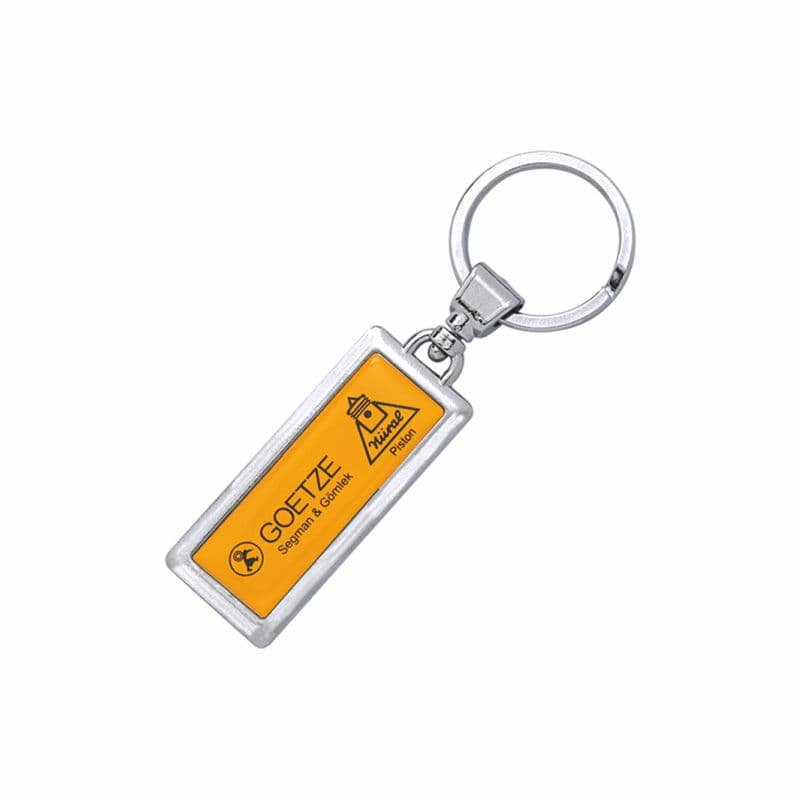 Krom Çift Taraflı Metal Anahtarlık – Krom