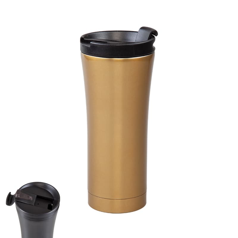 Sızdırmaz Kapaklı Çelik Termos Bardak 400 ml – Gold