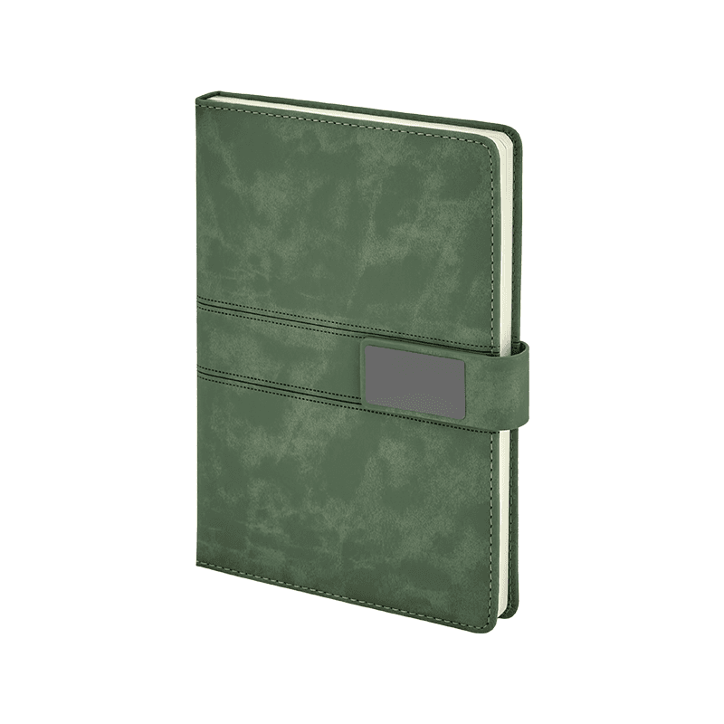 Gri 15 x 21 Termo Deri Defter – Yeşil