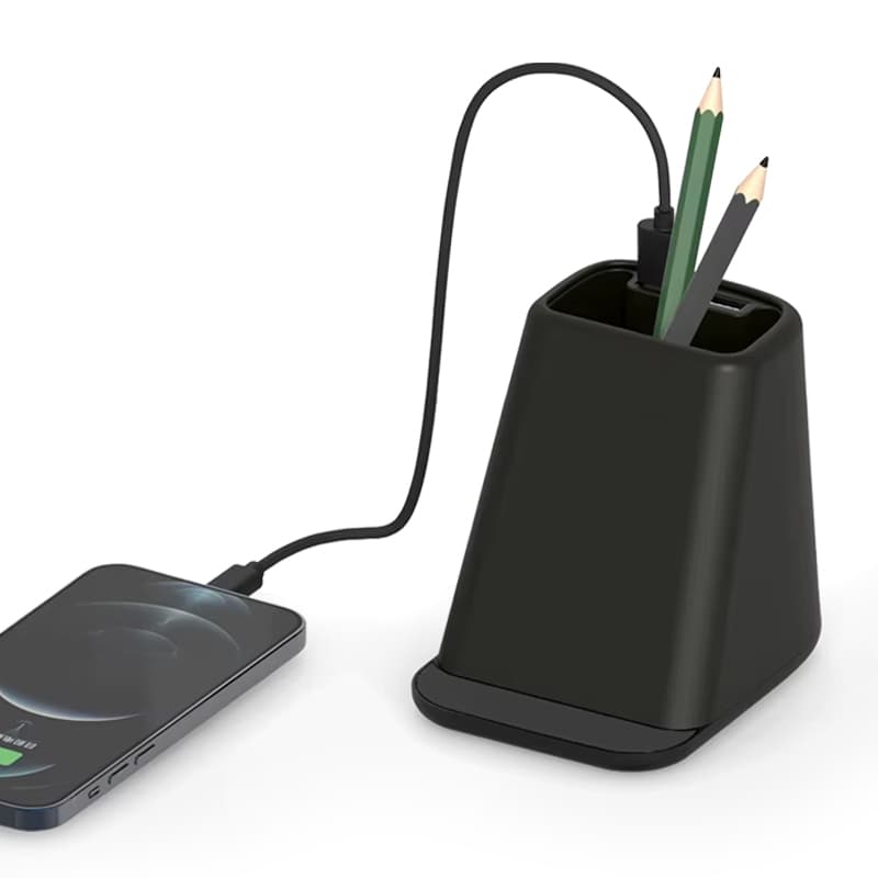 Siyah Wireless Şarj & Kalemlik – Siyah