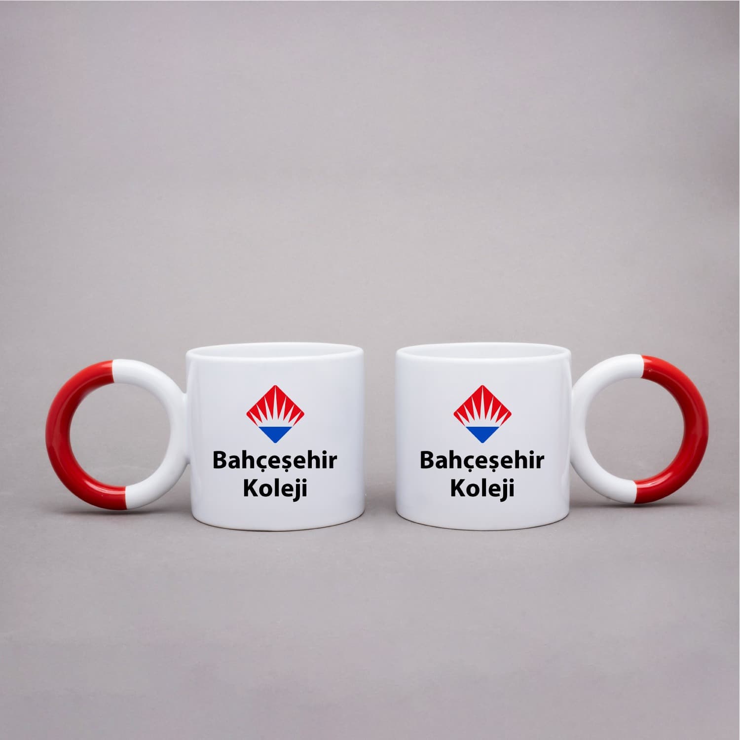 Hatay İkili Set Porselen Kupa – Kırmızı