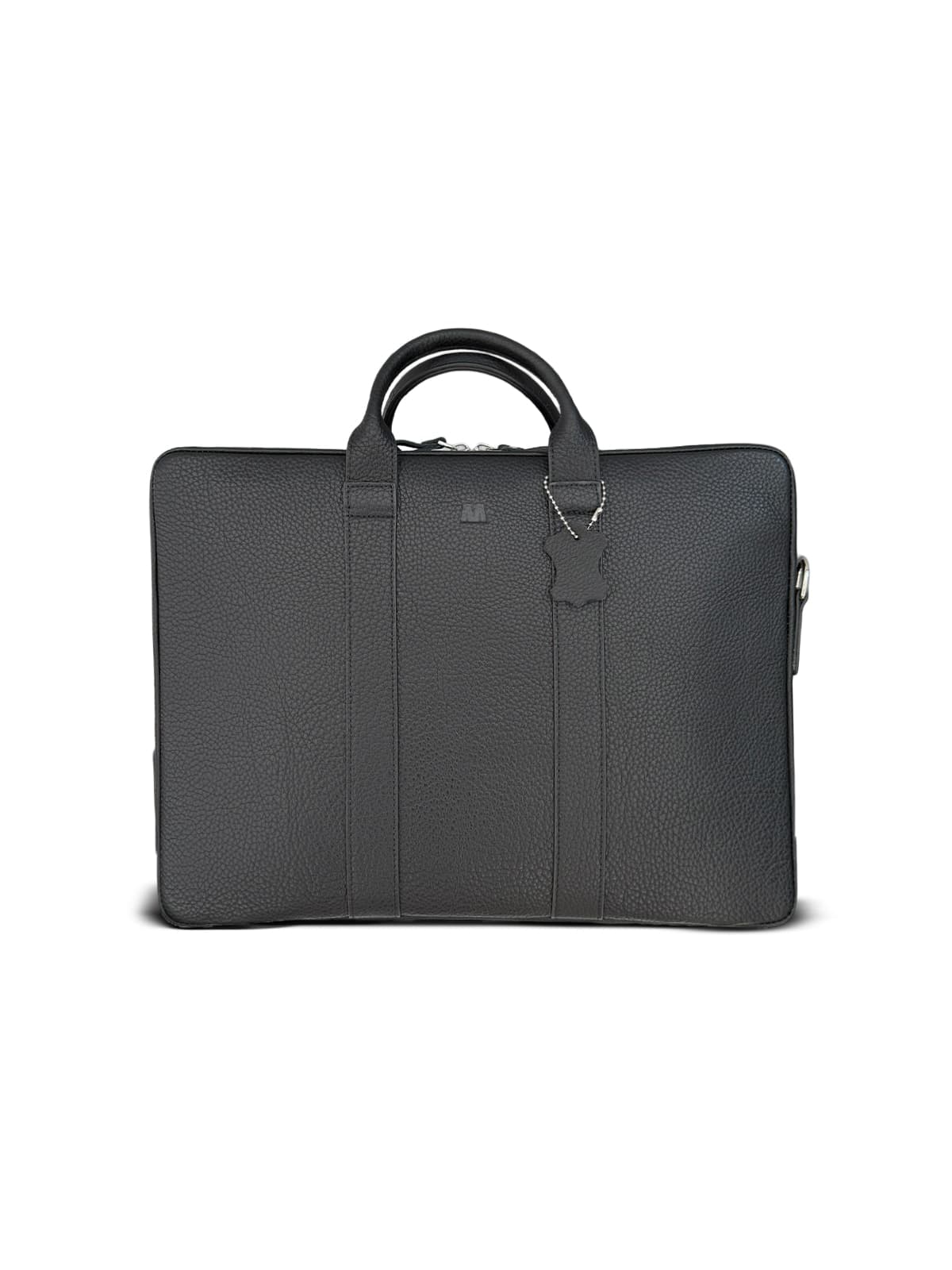 Milan Hakiki Deri Laptop ve Evrak Organizer Çanta – Flother Mat Siyah