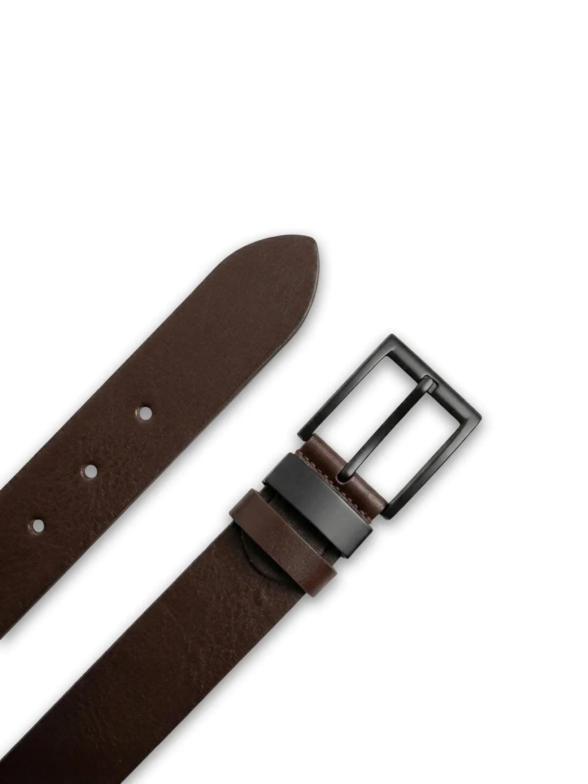 4 cm Geniş Metal Köprülü Dana Derisi Erkek Spor Kemer – Kahve