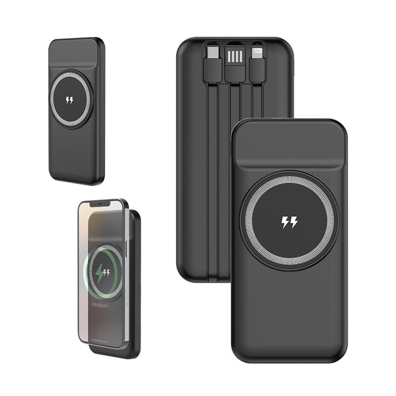 Siyah 10.000 mAh MagSafe Powerbank – Siyah