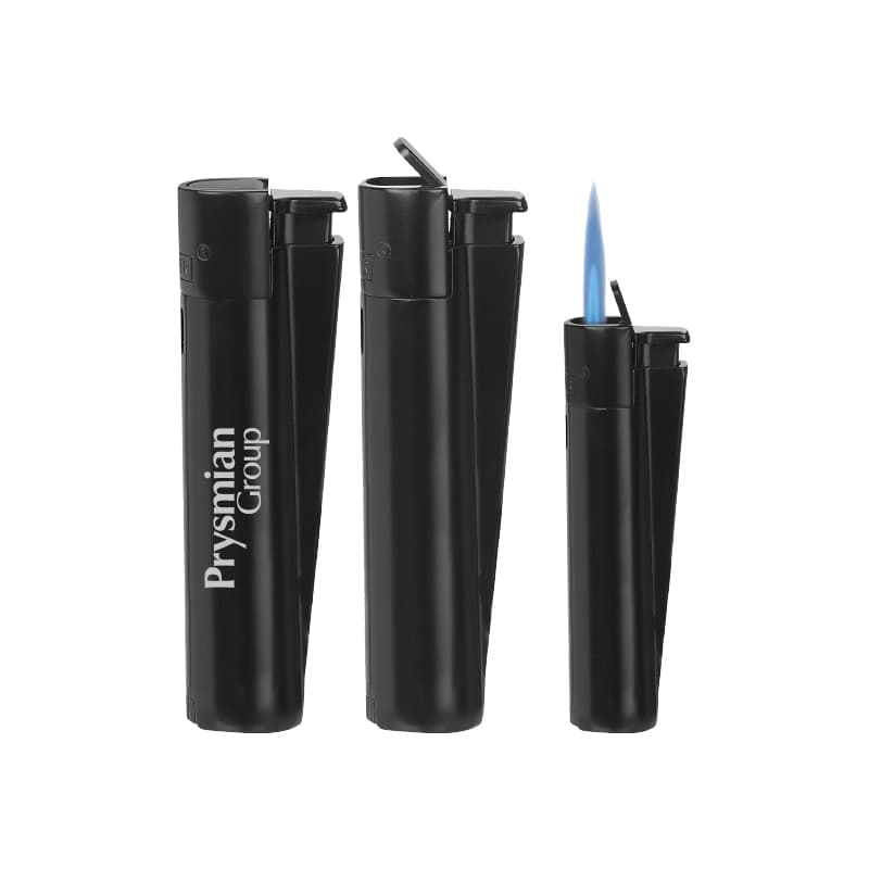 Siyah Clipper Metal Turbo Siboplu Çakmak – Siyah