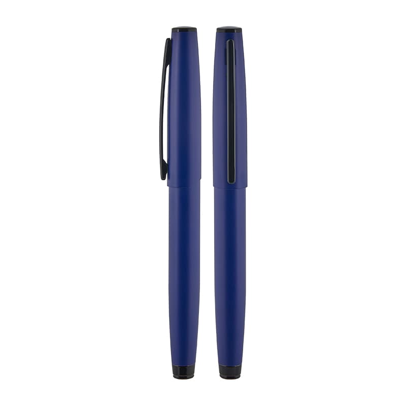 Beyaz Metal Roller Kalem – Mavi