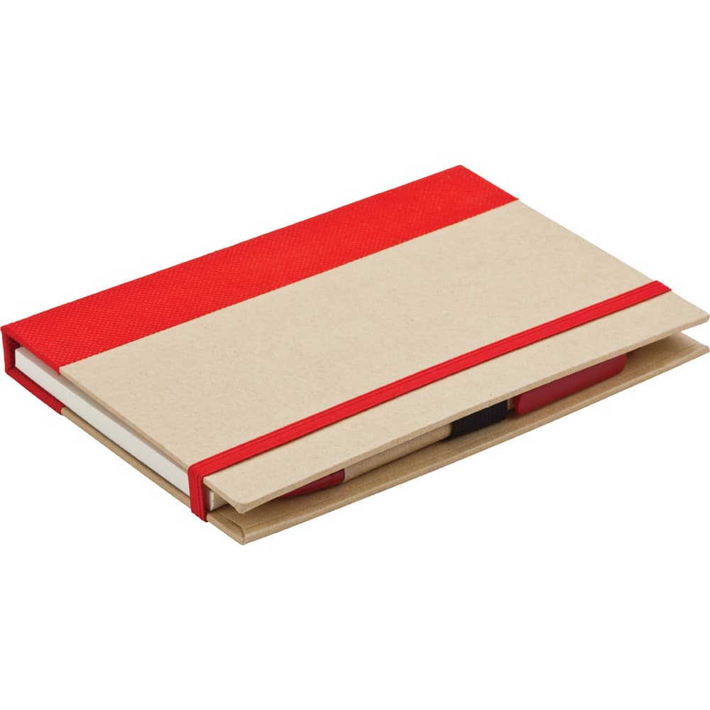 Lastikli Kalem Tutuculu Yapışkanlı Notluk 17,5 x 12 cm – Kırmızı