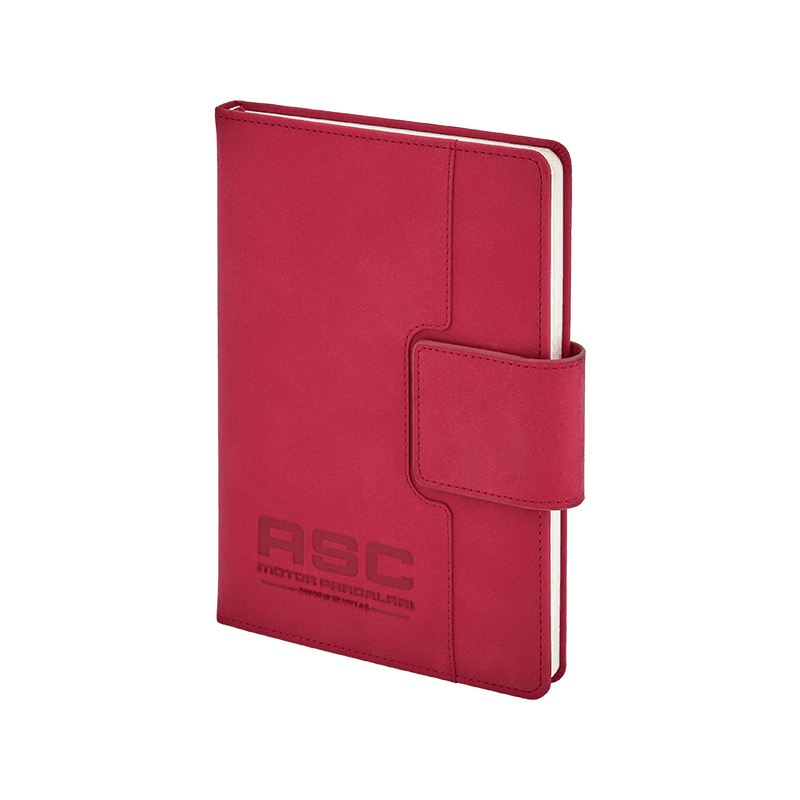 Gri 15 x 21 Termo Deri Defter – Kırmızı