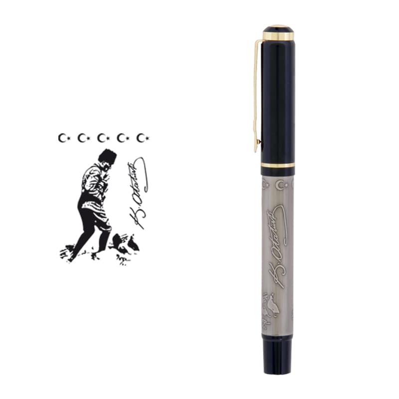 Kabartma Figürlü Metal Roller Kalem – Atatürk