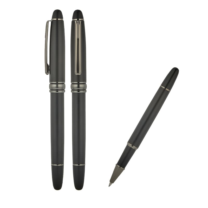 Siyah-Füme Metal Roller Kalem – Siyah-Füme