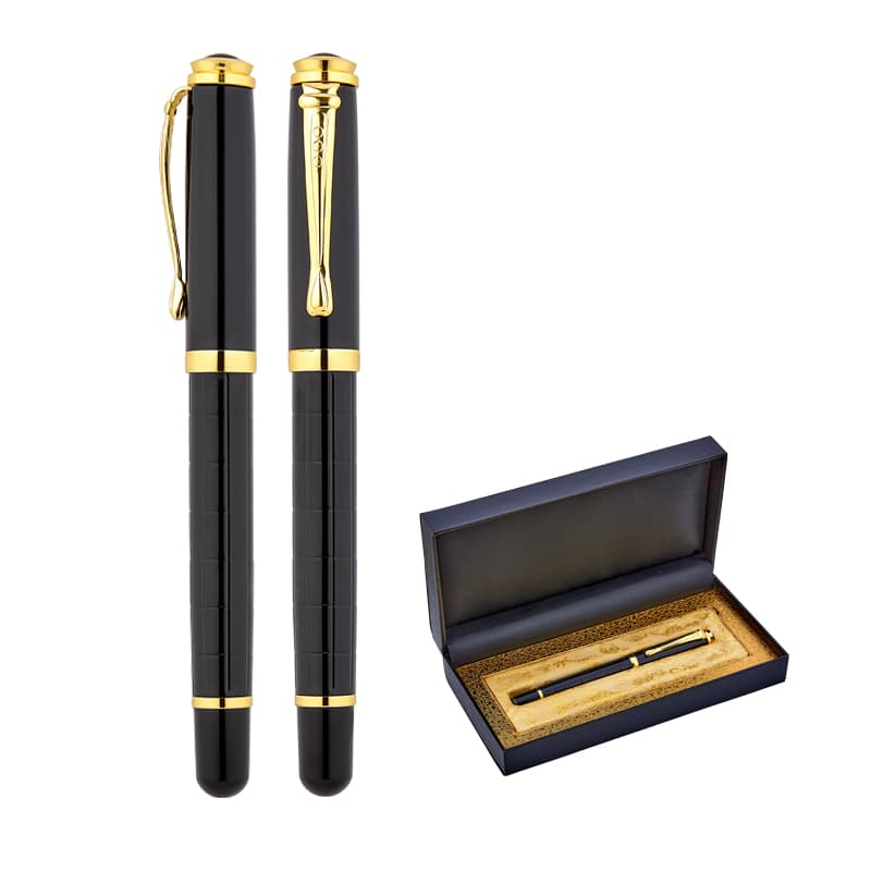 Gold Metal Roller Kalem Seti – Siyah