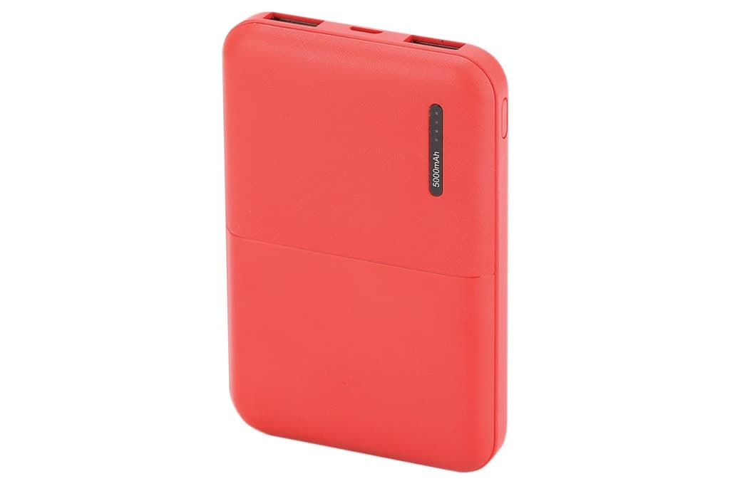 Çift USB ve Type-C Çıkışlı Powerbank – 5000 Kırmızı