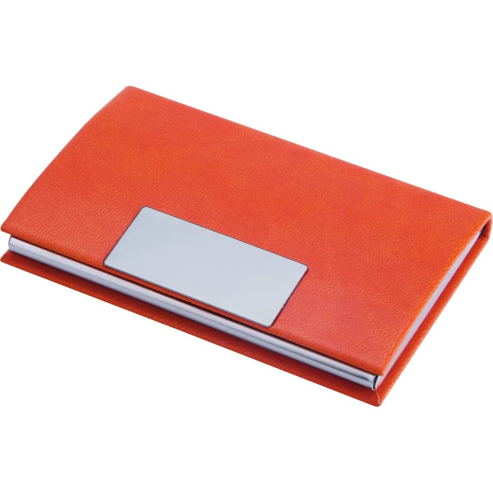 Metal Plakalı Kartvizitlik 9,5 x 6,5 cm – Turuncu