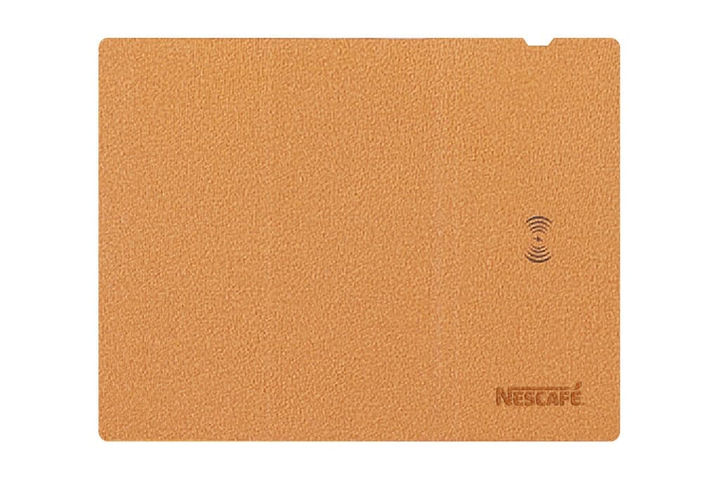 15W Kablosuz Şarjlı Mouse Pad ve Stand – Kahverengi