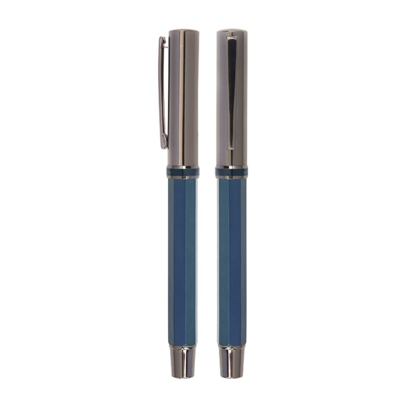 Bordo Metal Roller Kalem – Mavi