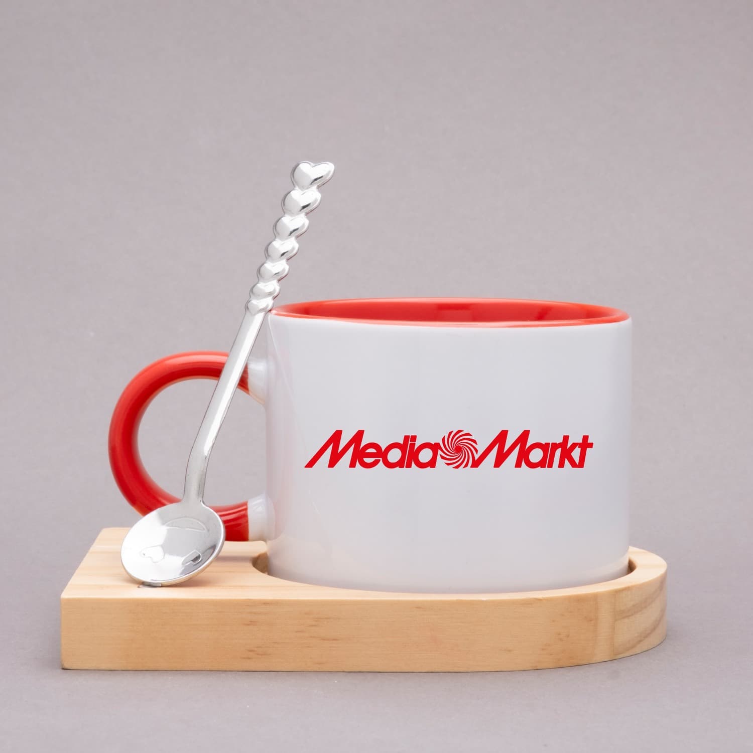 Adana Ahşap Kaşık Nescafe Fincan Seti – Kırmızı