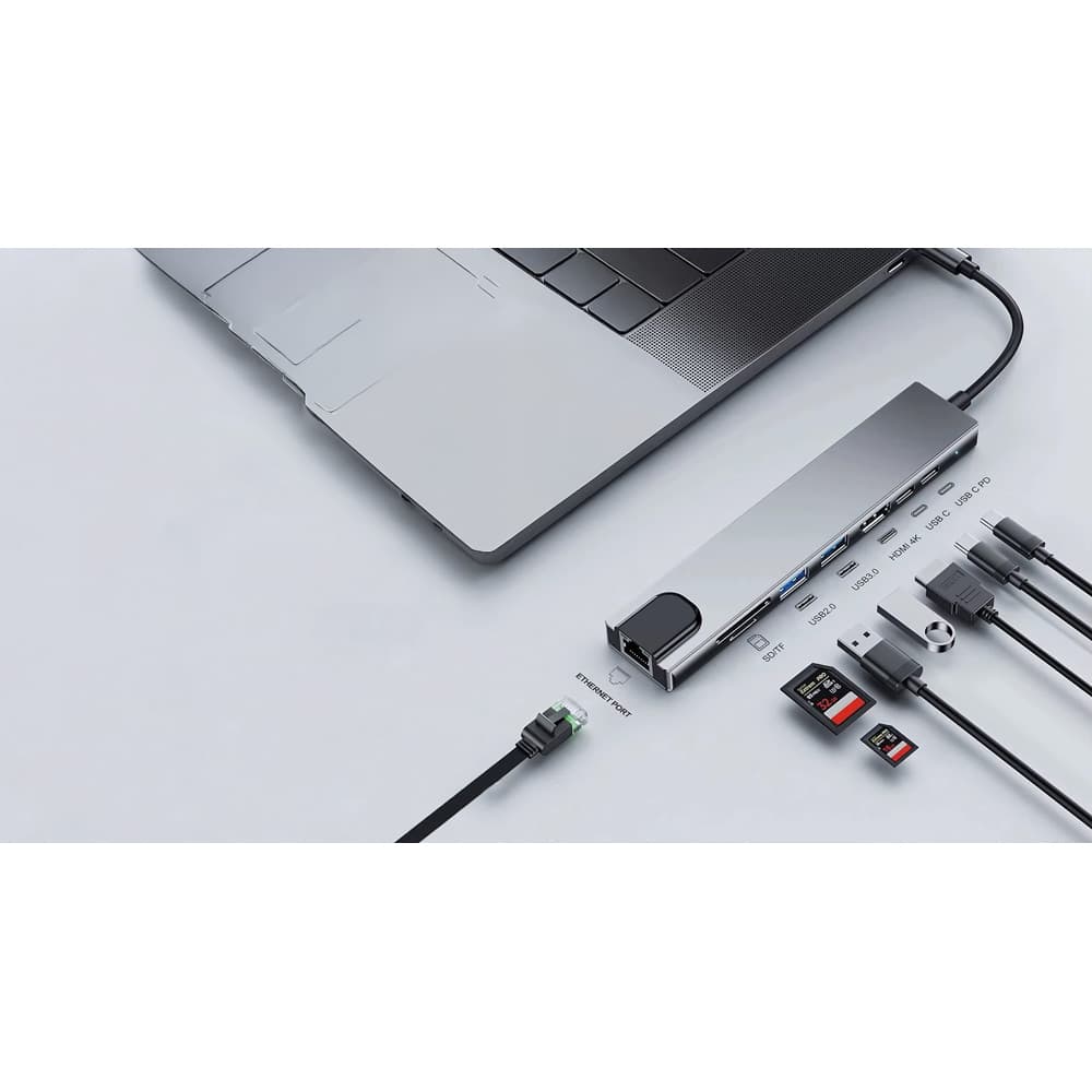 8 Fonksiyonlu Type-C USB Çoğaltıcı