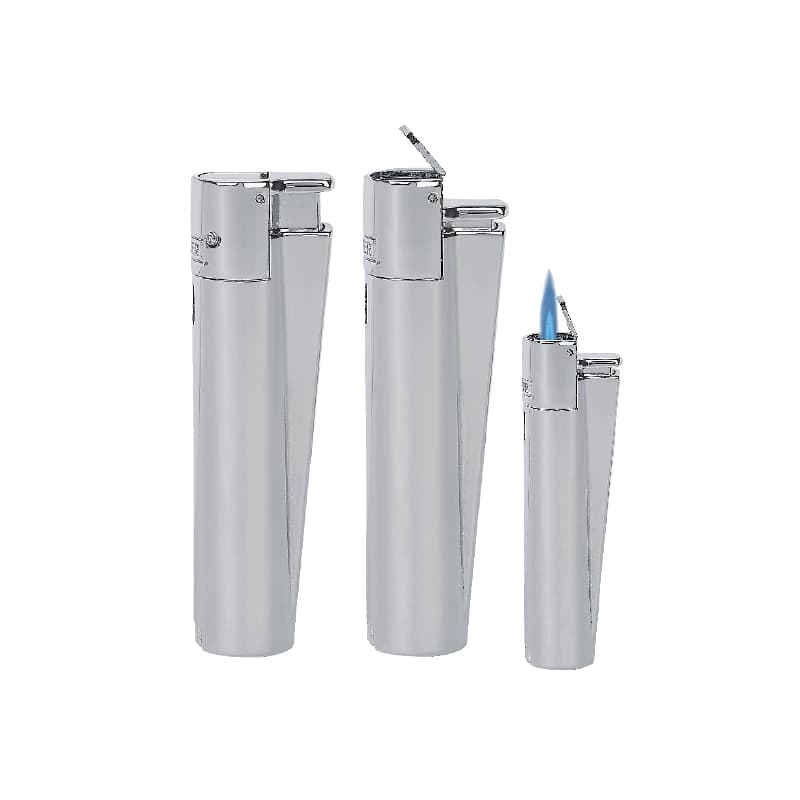 Saten-Silver Clipper Metal Turbo Siboplu Çakmak – Saten-Silver