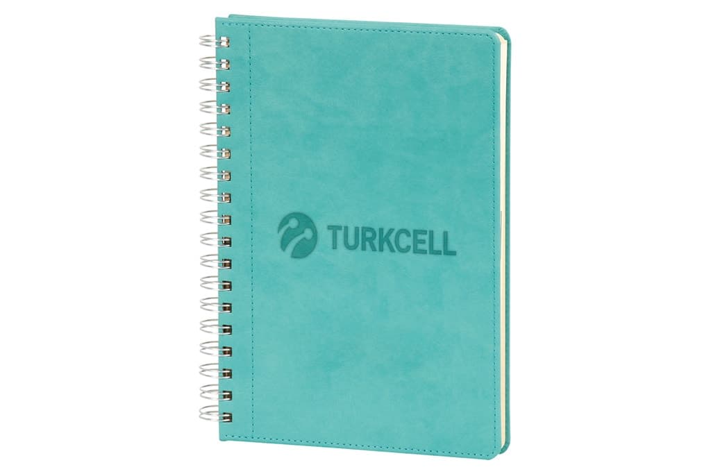 Spiralli Tarihsiz Defter – 20x28 Turkuaz