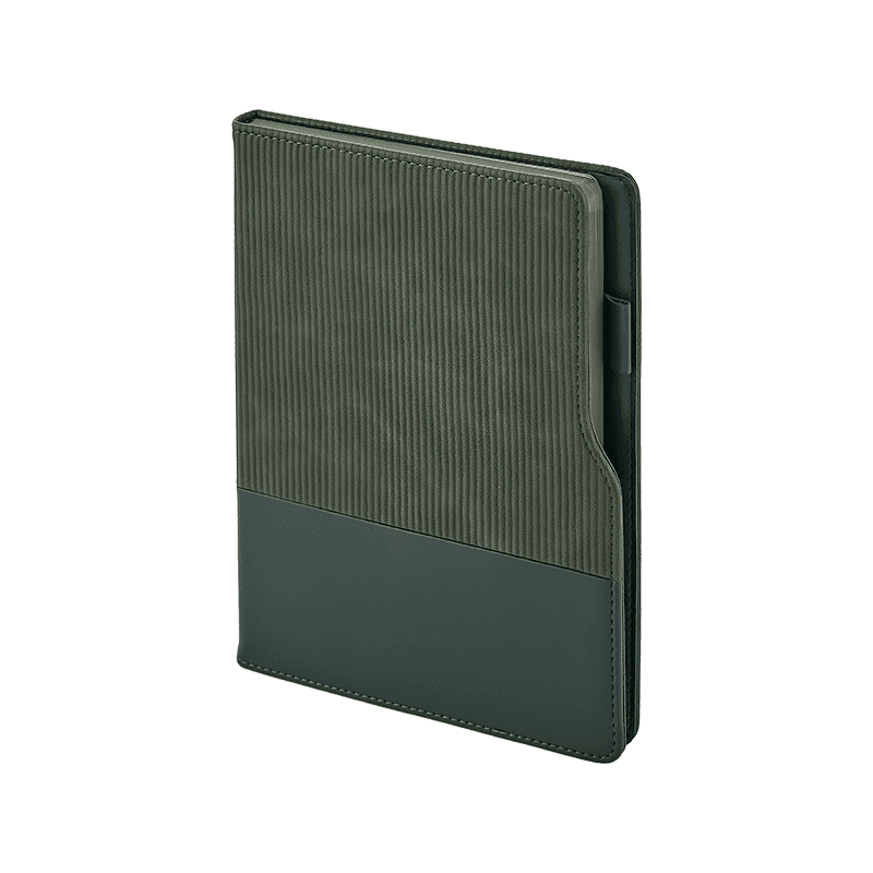 Gri 15 x 21 Termo Deri Defter – Yeşil