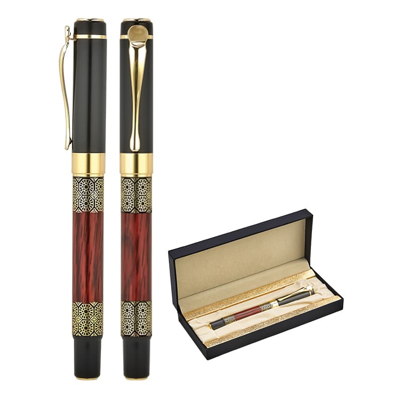 Siyah-Gold Metal Roller Kalem Seti – Siyah-Gold