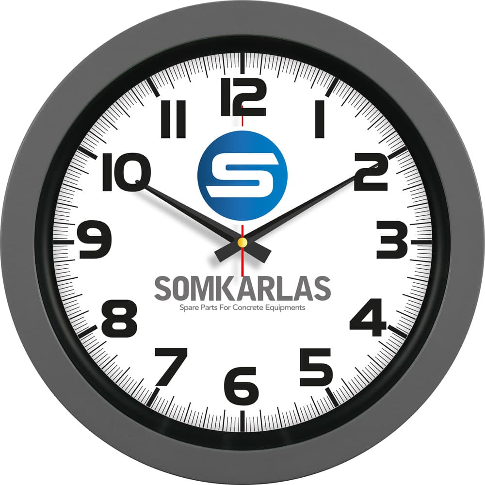 Plastik Duvar Saati – Füme