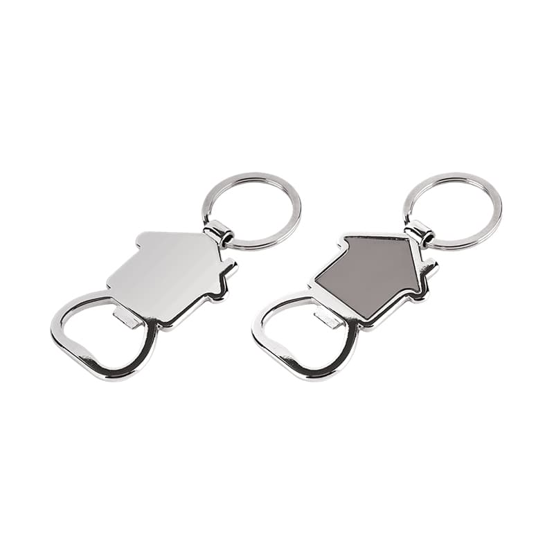 Krom Tek Taraflı Metal Anahtarlık – Krom