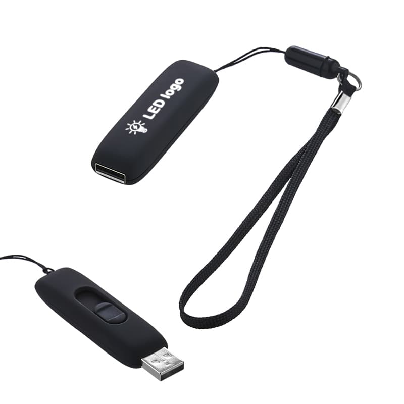 Siyah - Beyaz Işık 16 GB Işıklı Rubber Usb – Siyah - Beyaz Işık