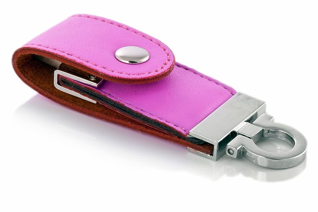 Çıtçıt Kapaklı Deri USB Bellek