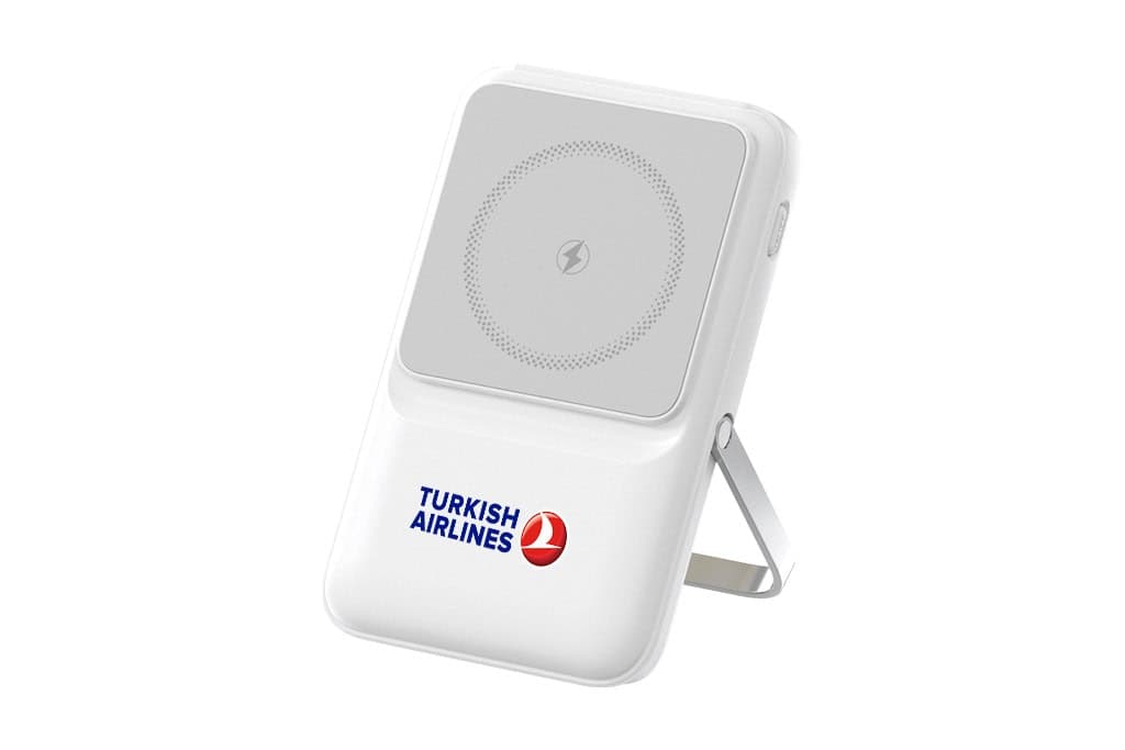 15W Magsafe Powerbank - 10.000 mAh, Dahili Kablolu ve Stand Özellikli