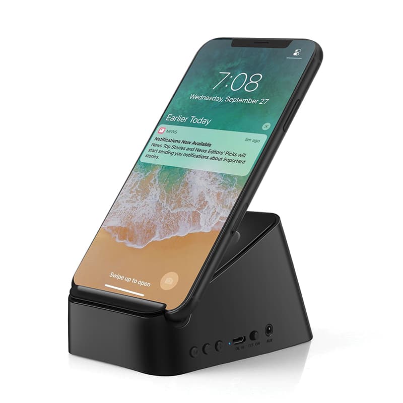 Beyaz Bluetooth Standlı Hoparlör – Siyah